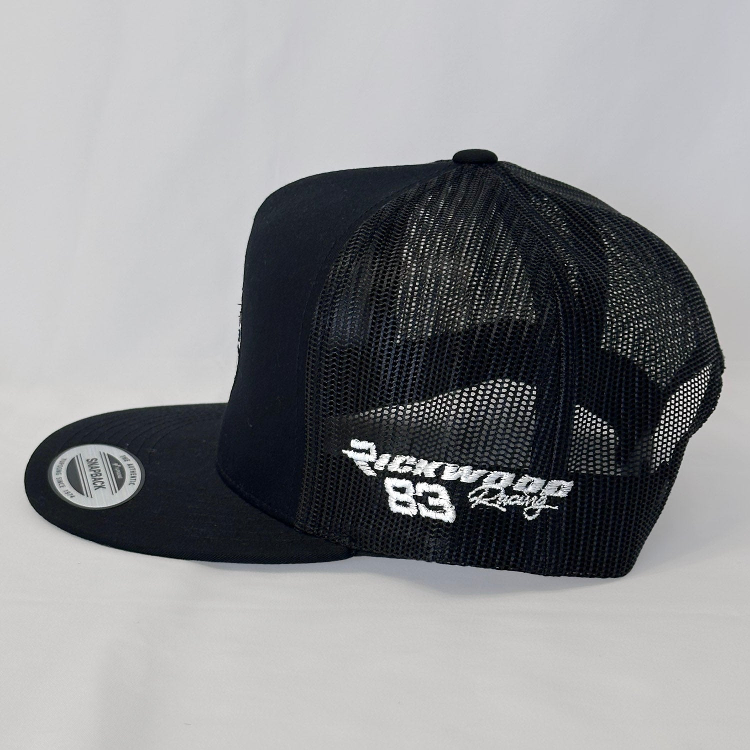 Black trucker style hat