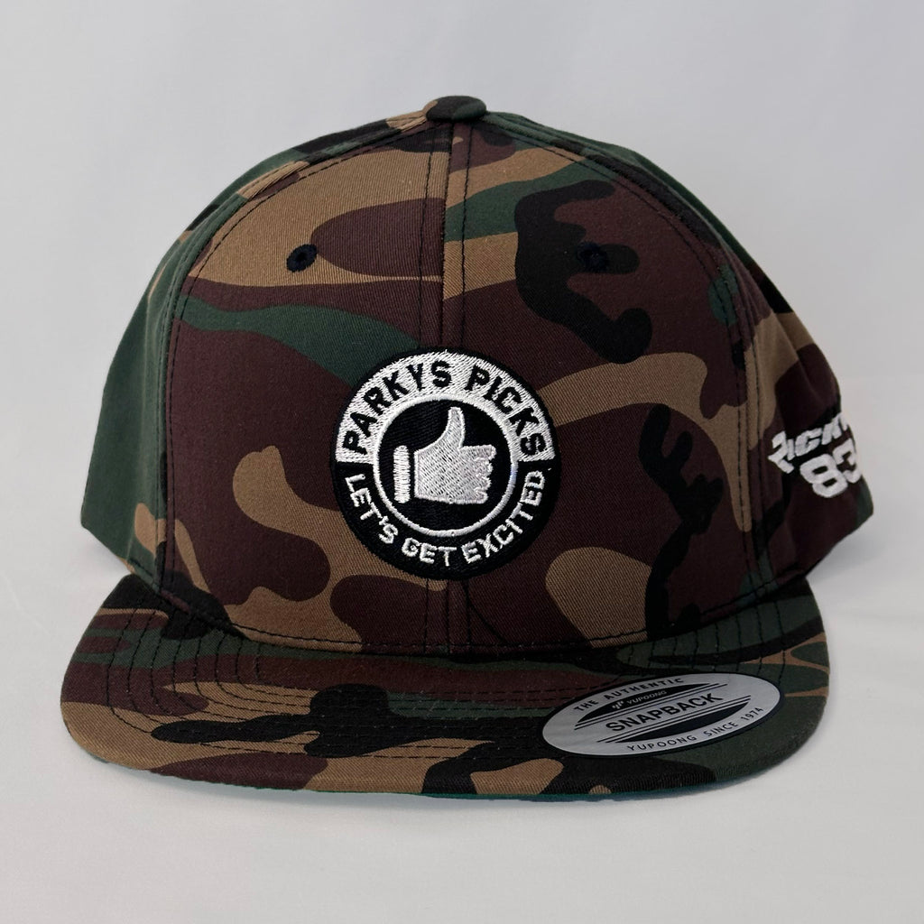 Camouflage snapback cap