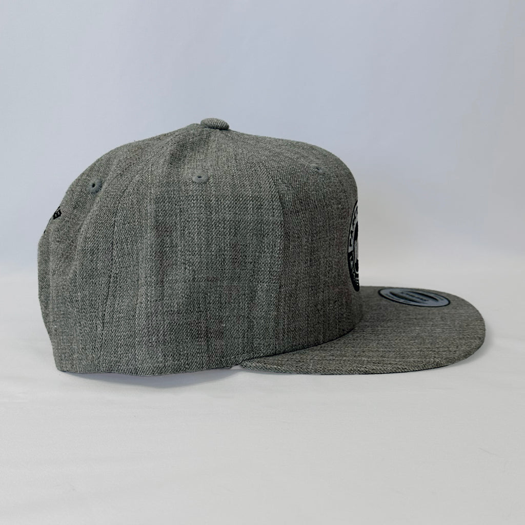 Parky's Picks rare Hat, Full Heather Premium Snapback, showing premium stitching.