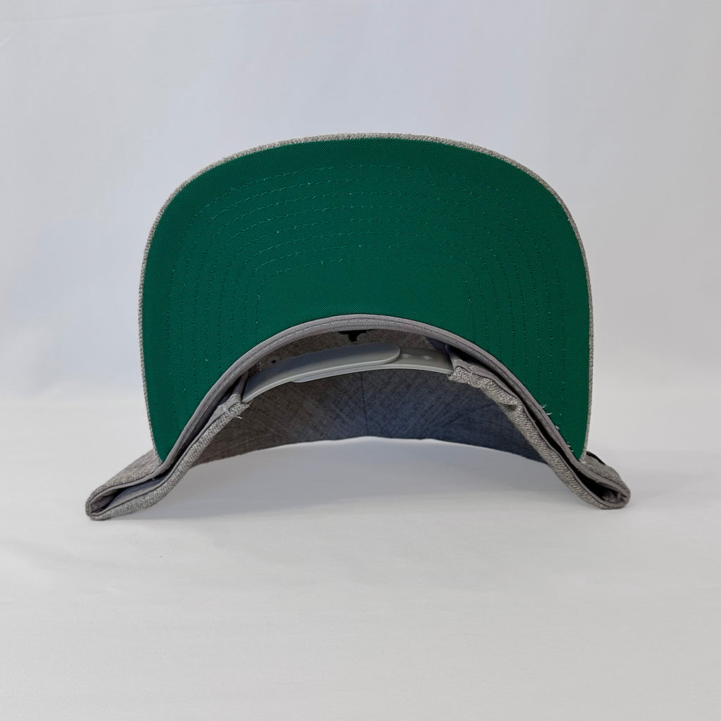 Parky's Picks rare Hat, Full Heather Premium Snapback, showing premium stitching.