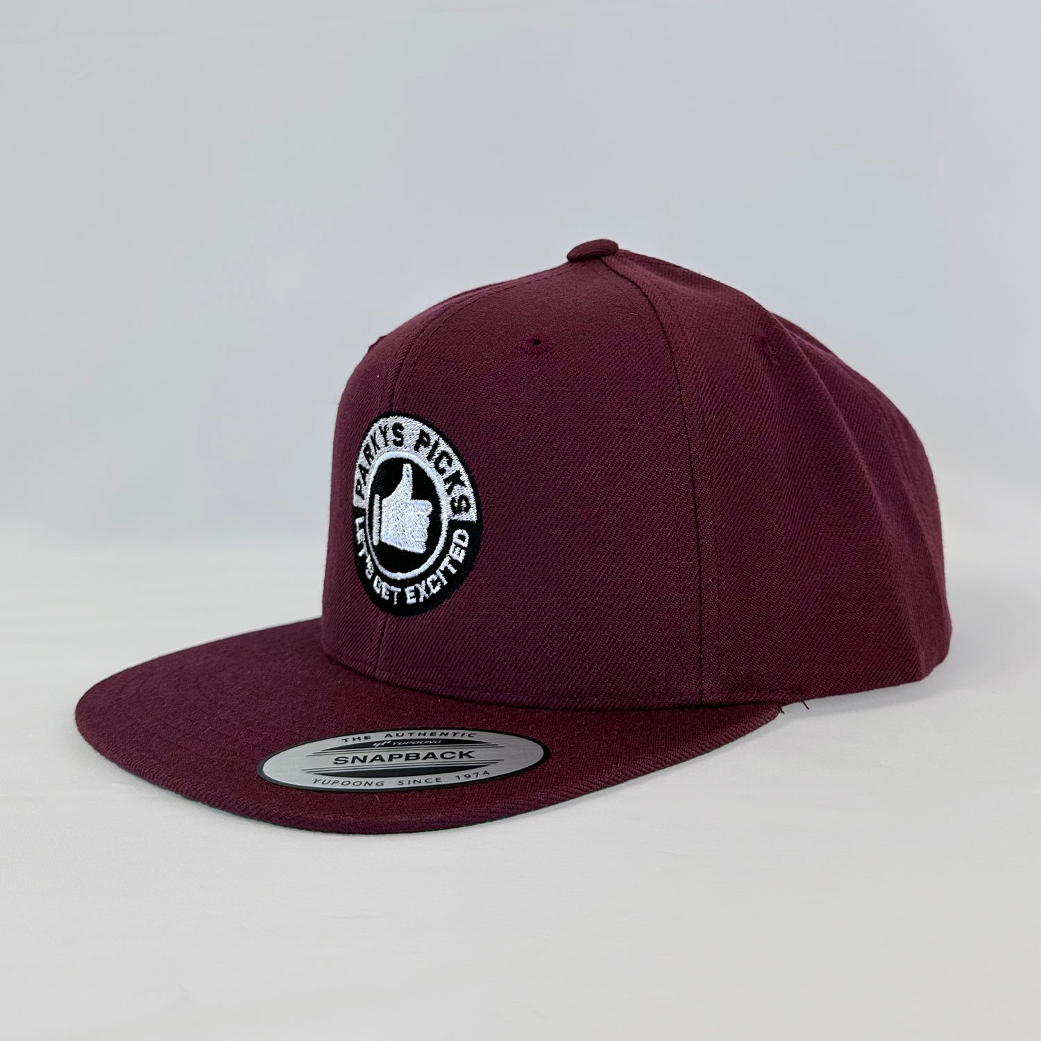 Parkys Picks Full Maroon Premium Snap Back Hat