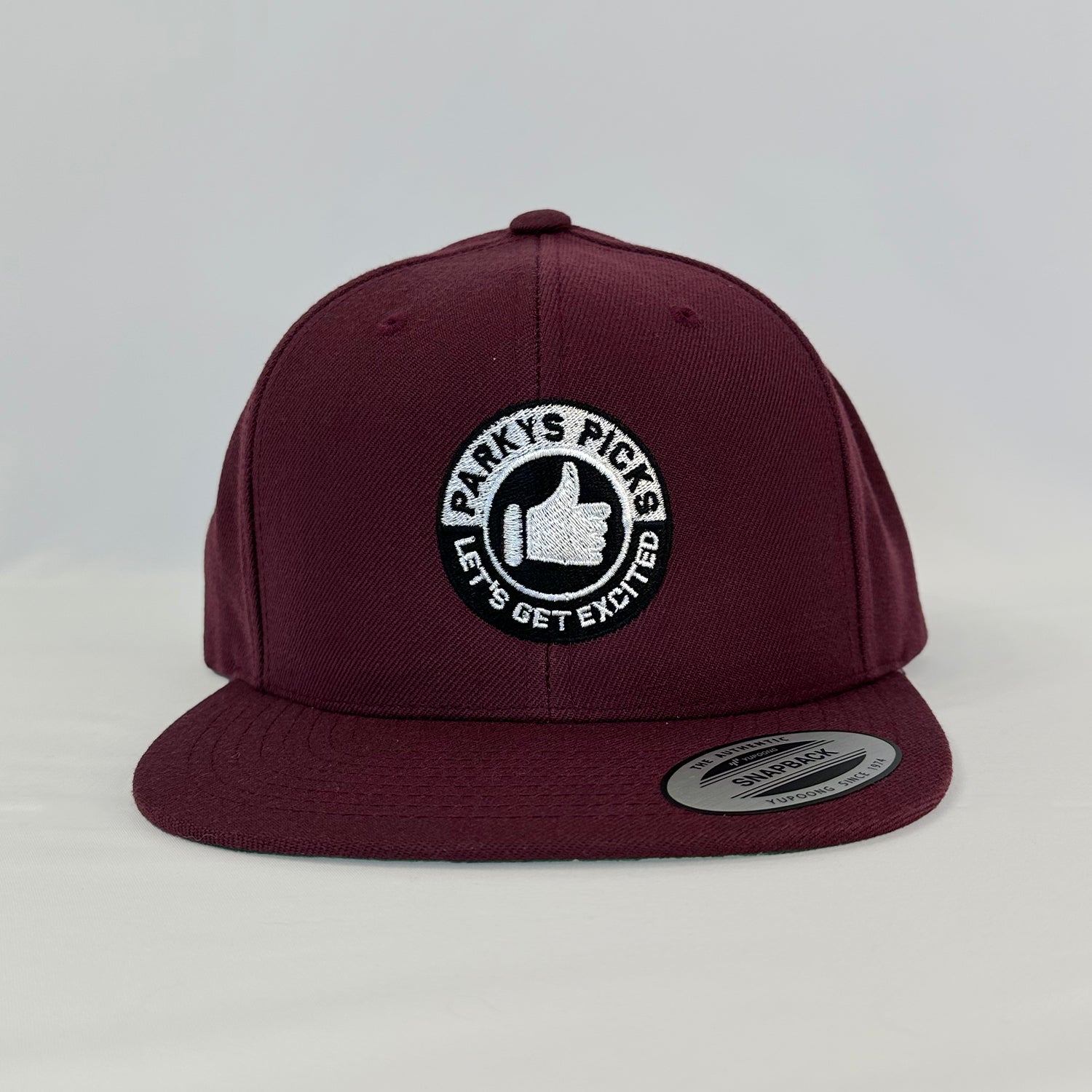 Parkys Picks Full Maroon Premium Snap Back Hat