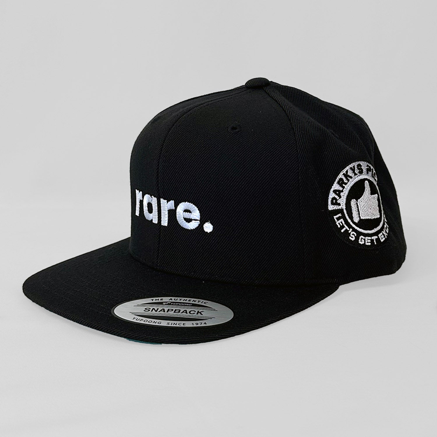 Parkys Picks rare black patch snapback hat with premium 3D patch and Yupoong structure